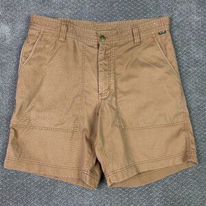 Howler Bros Clarksville Walk Shorts Men's 34 Khaki Brown Canvas Cotton Brothers